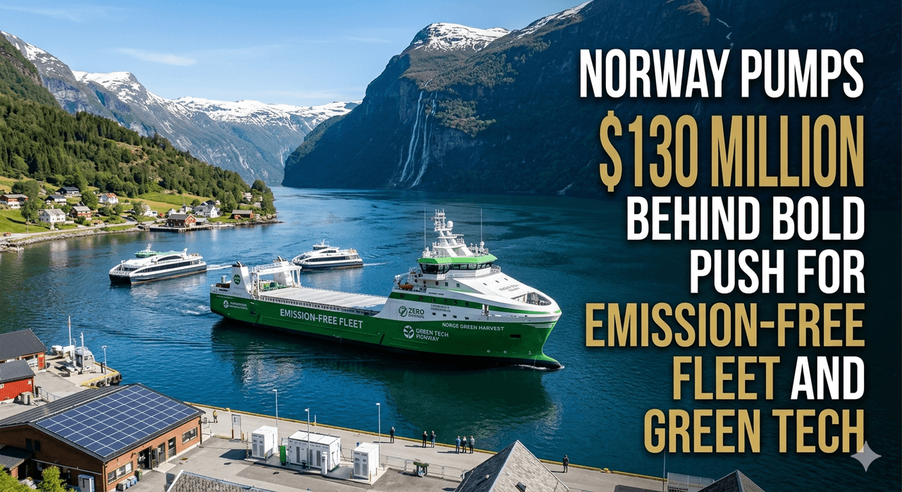 Norway Pumps $130 Million Behind Bold Push for Emission-Free Fleet and Green Tech